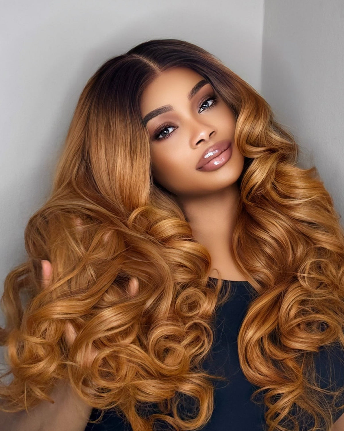 Ginger26  lace closure wig