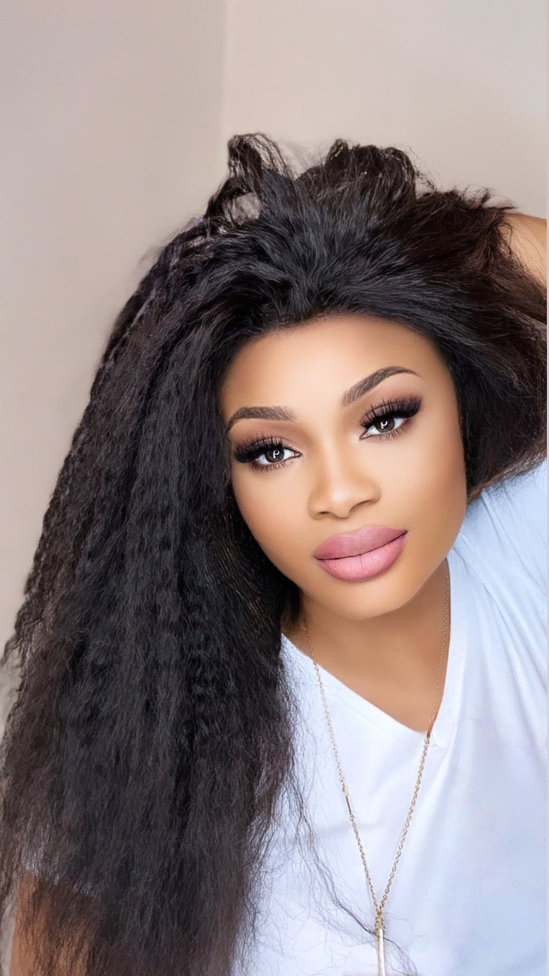 Donna – Kinky Straight 360 Lace Frontal Wig