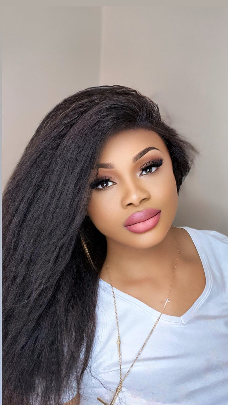 Donna – Kinky Straight 360 Lace Frontal Wig