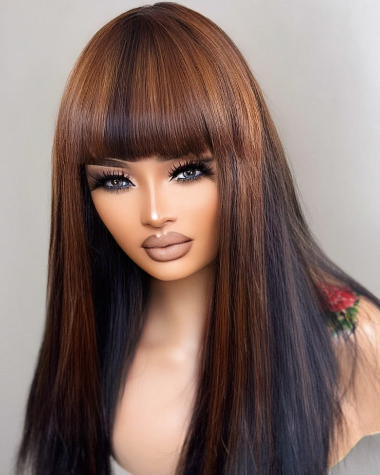 Dee -  Highlight  fringe wig