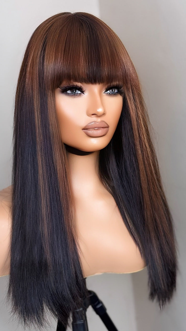 Dee -  Highlight  fringe wig