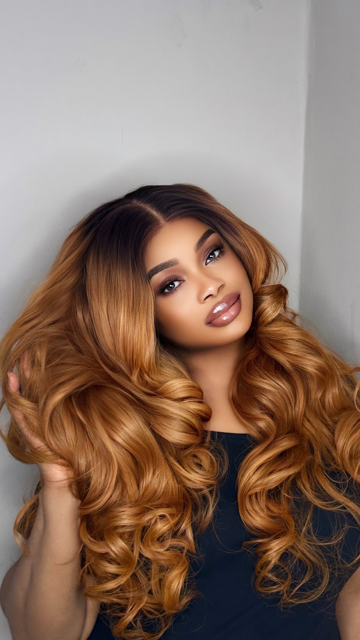 Ginger26  lace closure wig
