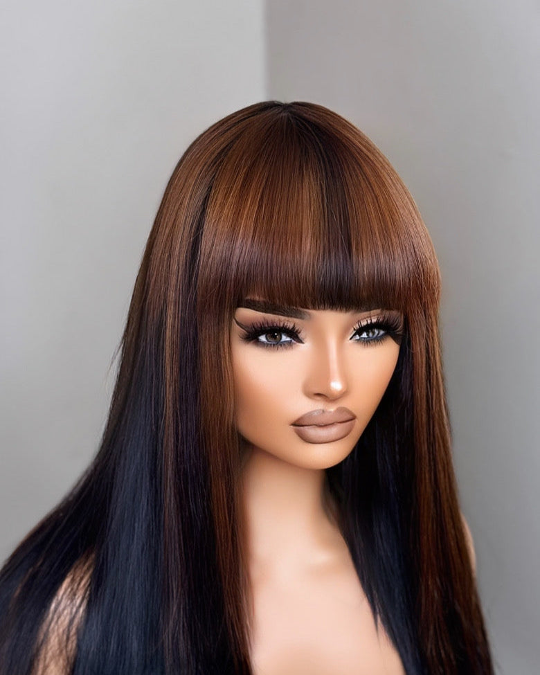 Dee -  Highlight  fringe wig
