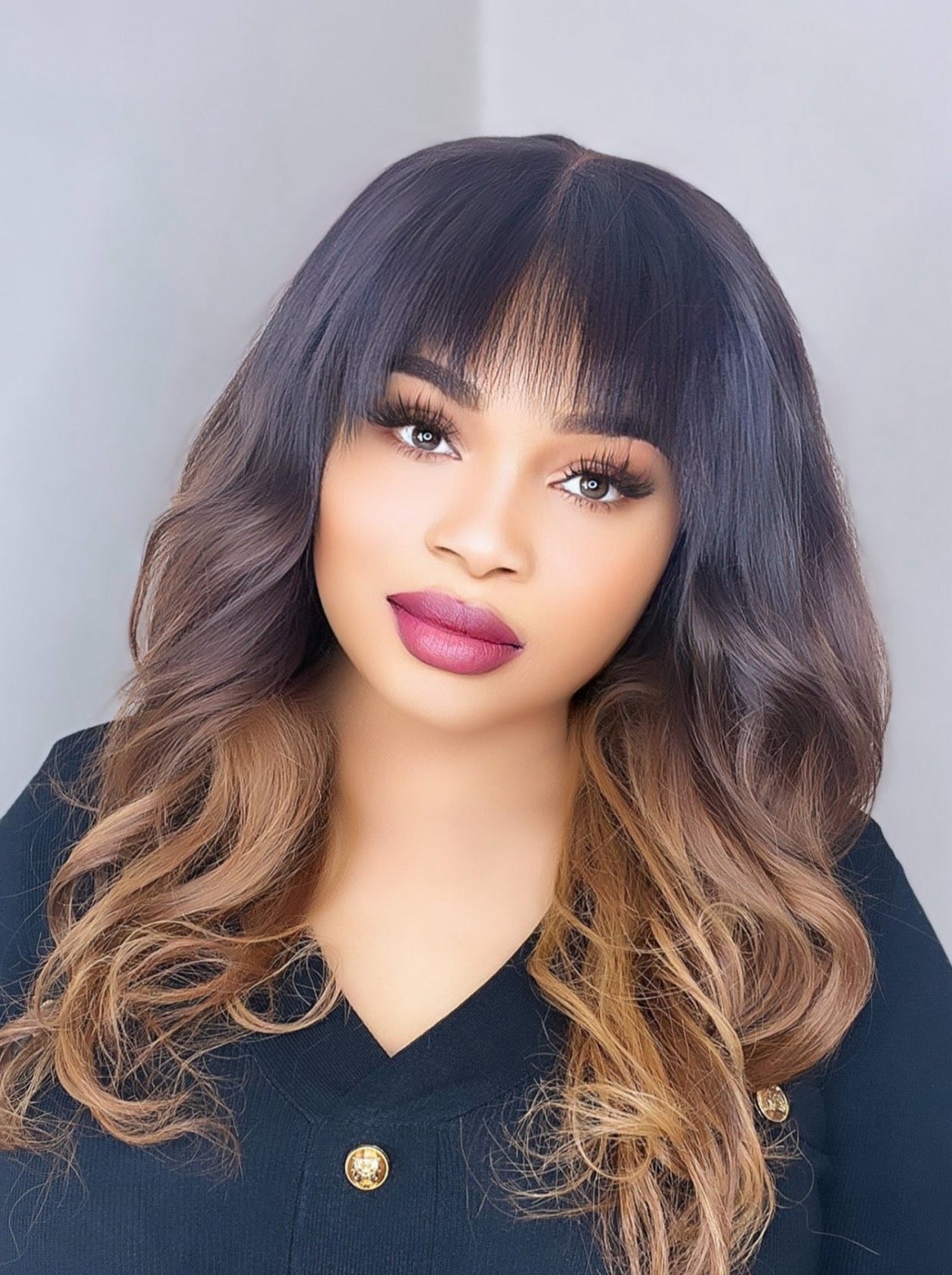 Franky- Ombre fringe wig