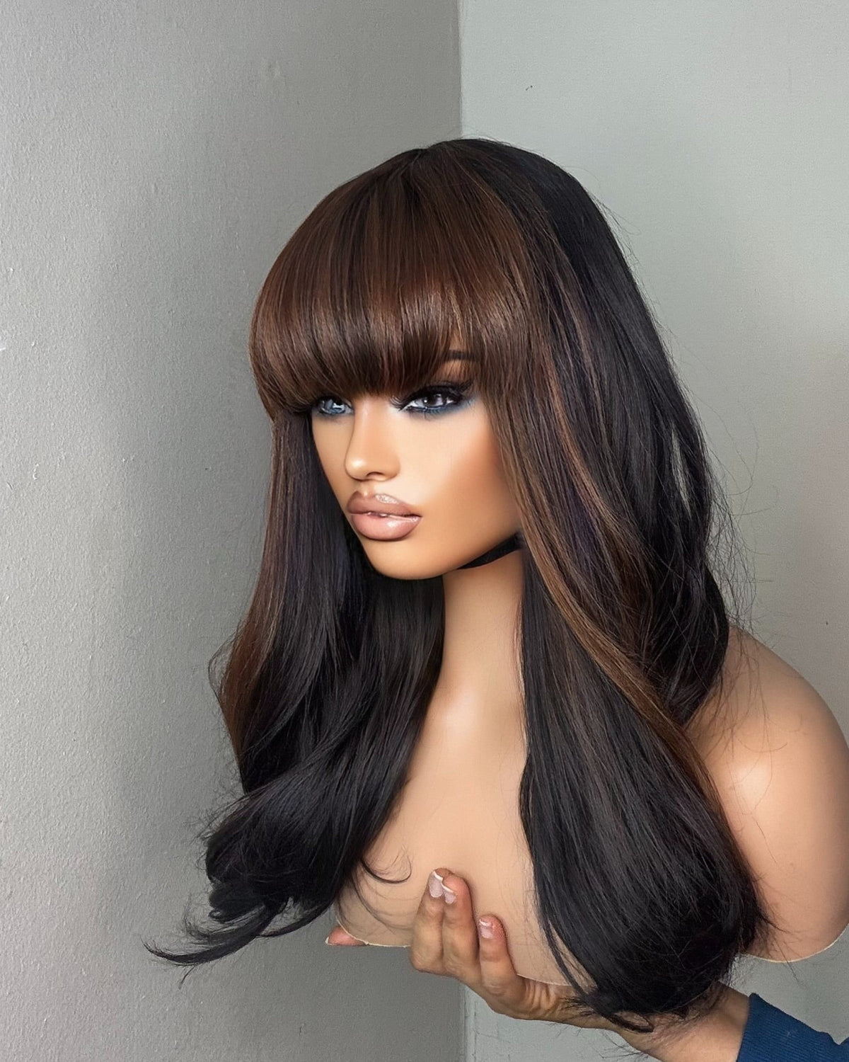 Dee -  Highlight  fringe wig