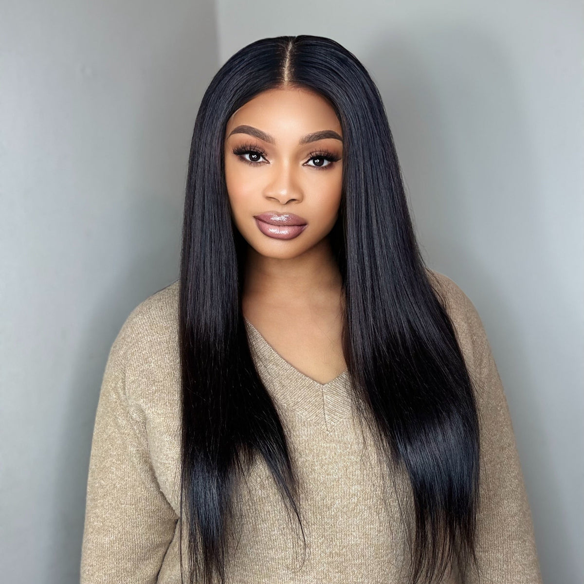 Jacky  - Jet black 5x5 lace closure Wig
